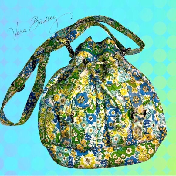 Vera Bradley "English Meadow" Bucket Shoulder Bag - Picture 1 of 10